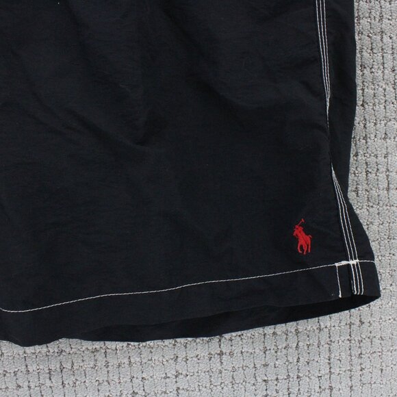 Polo By Ralph Lauren Board Shorts Mens XL Black Drawstring Pony Embroidered Y2k - Picture 3 of 10